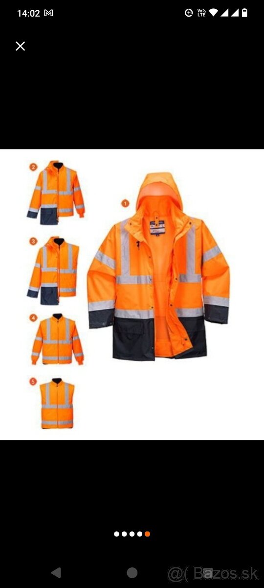 Reflexná bunda XXL ČERVA 5v1 - 9