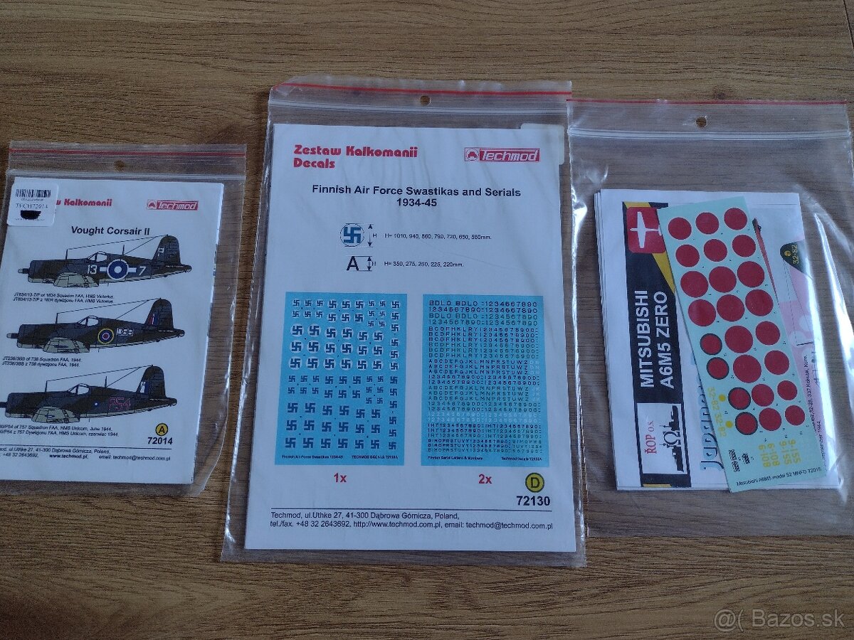 Plastikové modely 1:72 obtlačky - 9