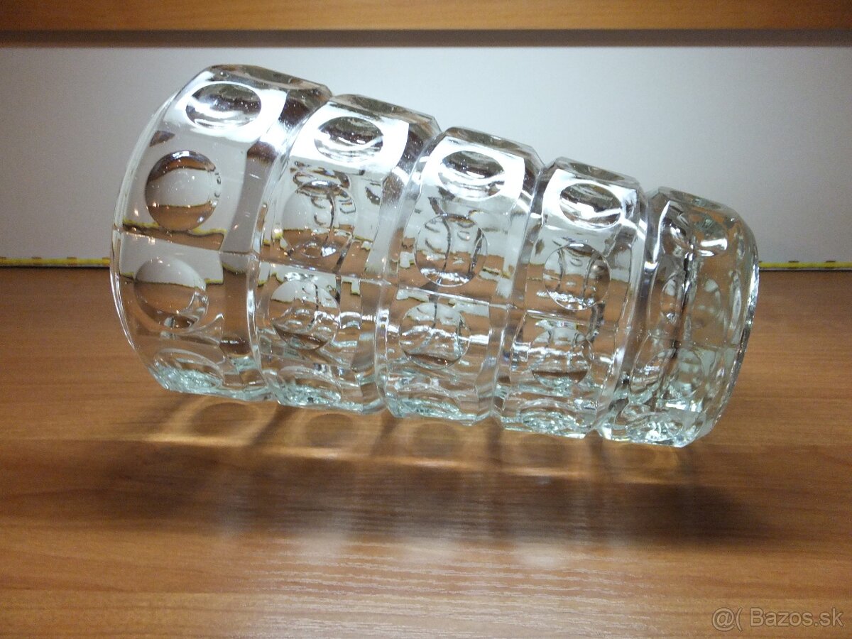 Masivní váza František Pečený - Sklo Union, váha 1448 g. - 9