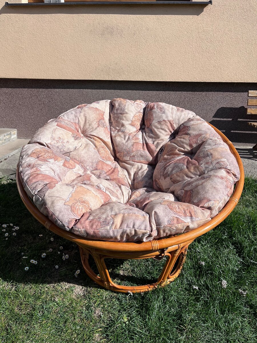 Ratanové kreslo + papasan - 9