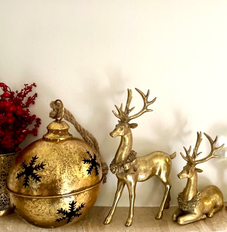 vianoce - sada mix doplnky zlate - 9