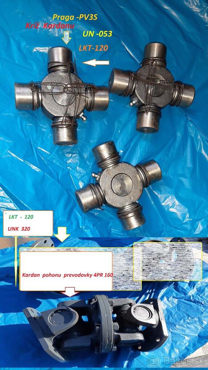 Kardany UNK320 ,LKT 120 UNC201 - 9