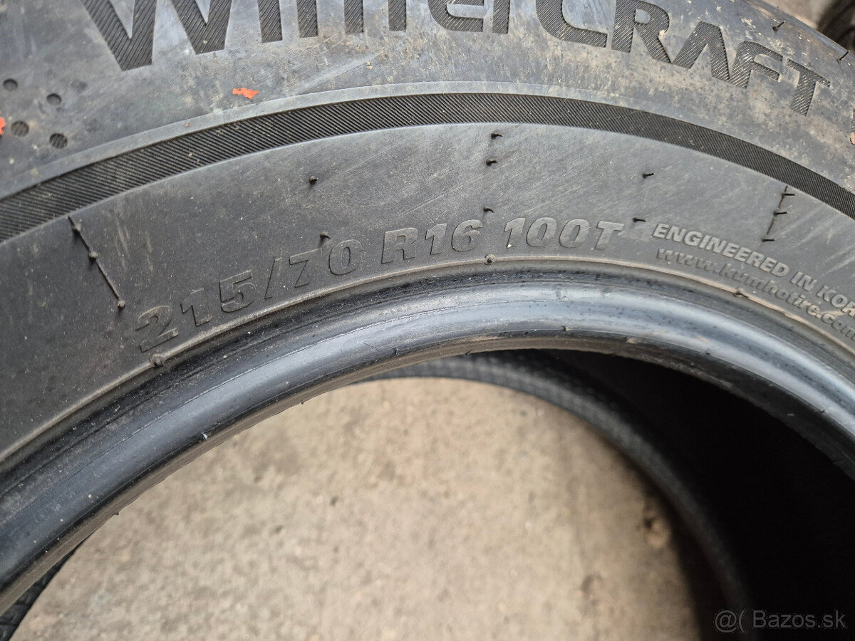 215/70 r16 zimné 4 ks KUMHO dezén 7,5 - 6,4 mm DOT2022 - 9