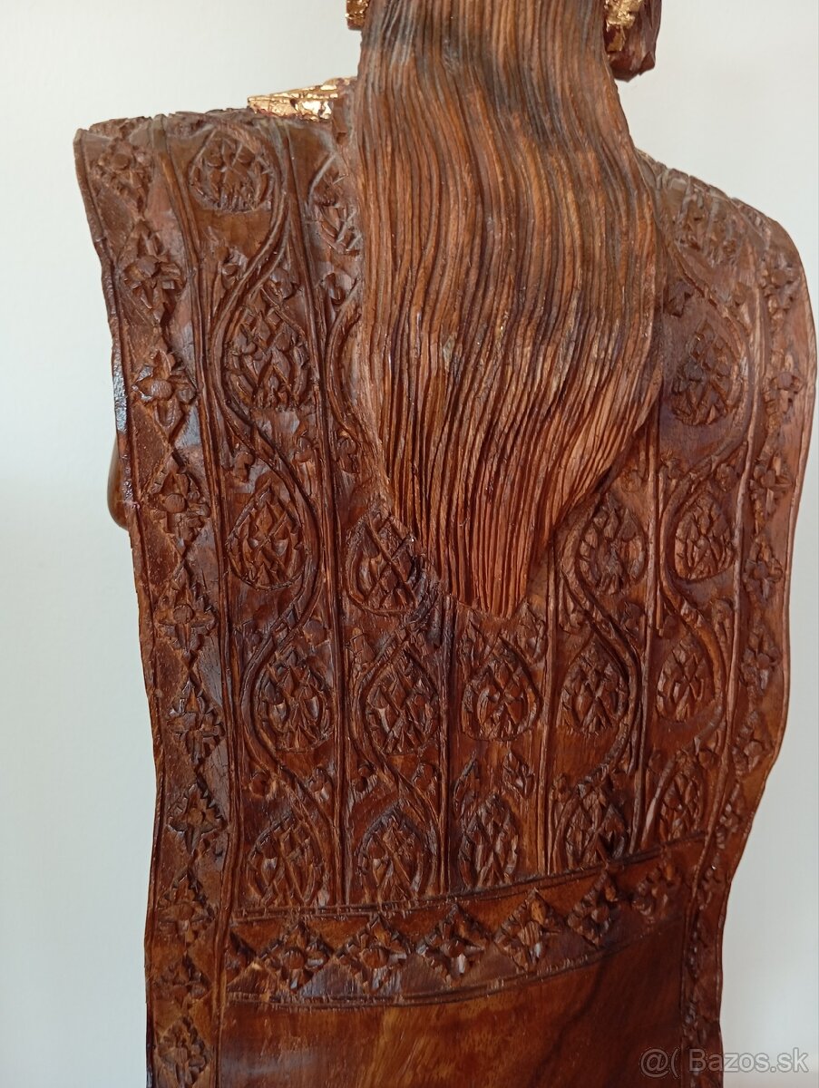 ✨Veľkolepá vyrezávaná socha Buddhu s podstavcom 125 cm - 9