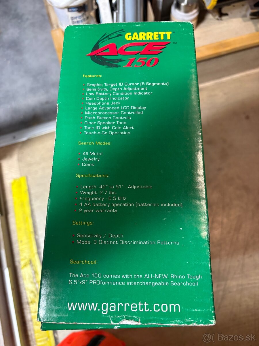 Detektor kovov Garrett Ace 150 - 9