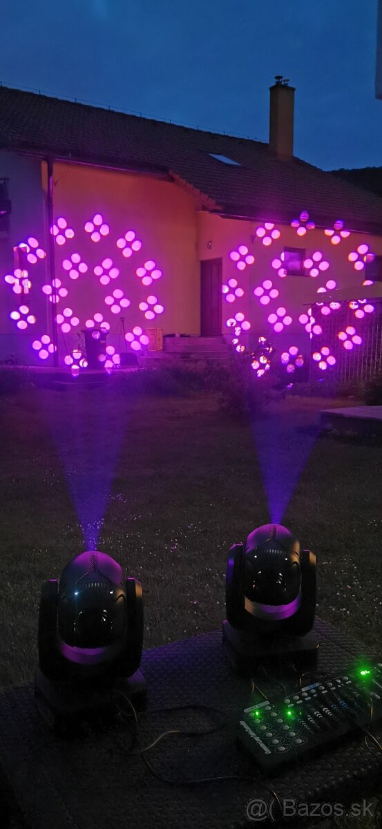 Set 2x 150W Beam hlavy + dmx pult + káble - 9