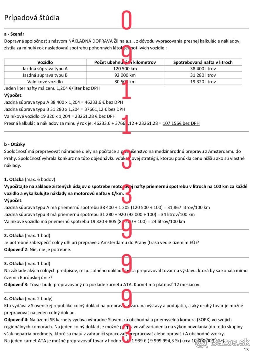 Všetky testové otázky z Medzinárodnej dopravy 3,5t - 9