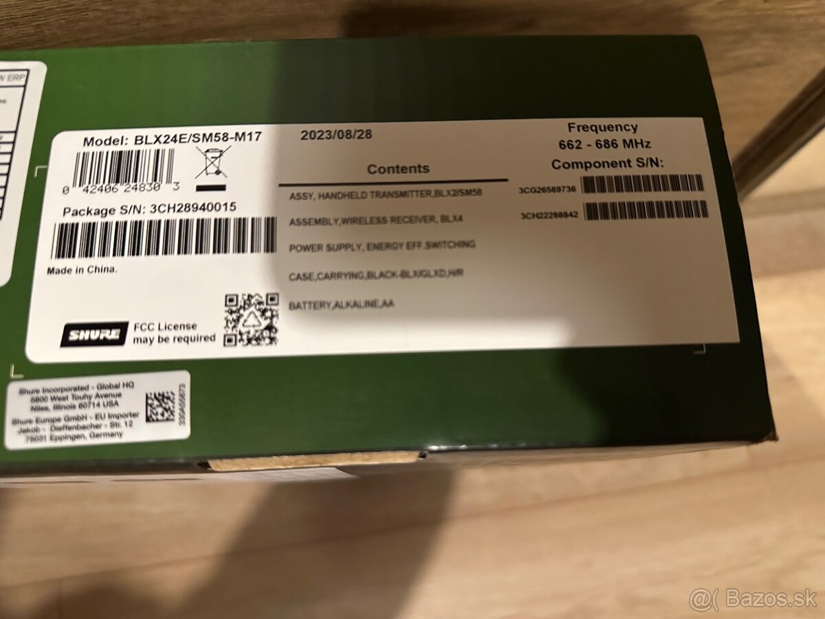 Bezdrôtove mikrofony Shure SM 58 - 9