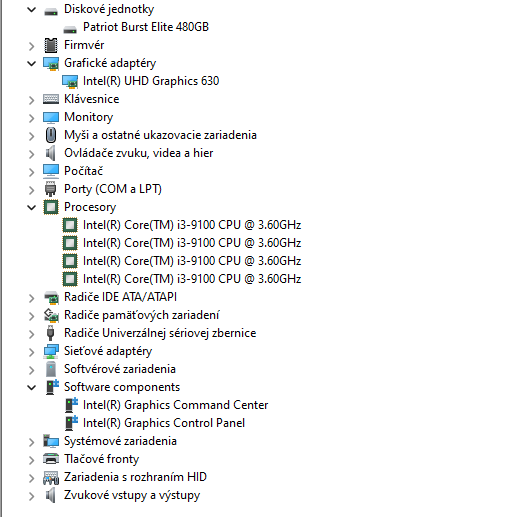 Počitač Intel Core i3 9100/DDR4 8GB/SSD 480GB - 9