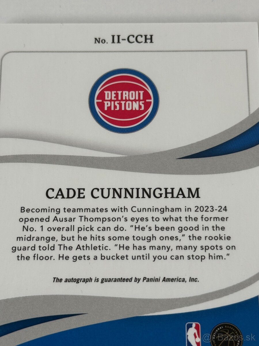 Basketbalova karticka Cade Cunningham - 9