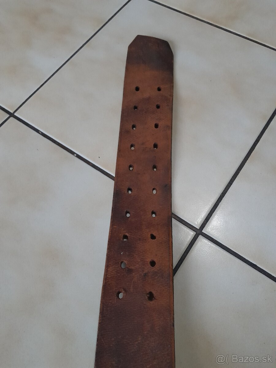 Masívny kožený opasok hasičský zbor - 9