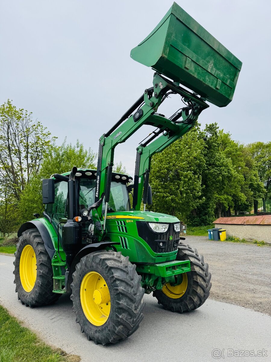 John Deere 6130R + celny nakladac Quicke - 9