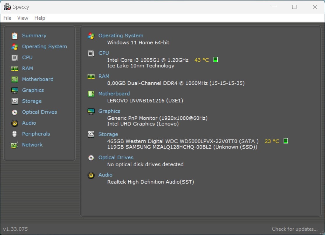 Ideapad 3 14IIL05 /Intel Core i3-1005G1/8GB RAM/FHD/SSD+HDD - 9