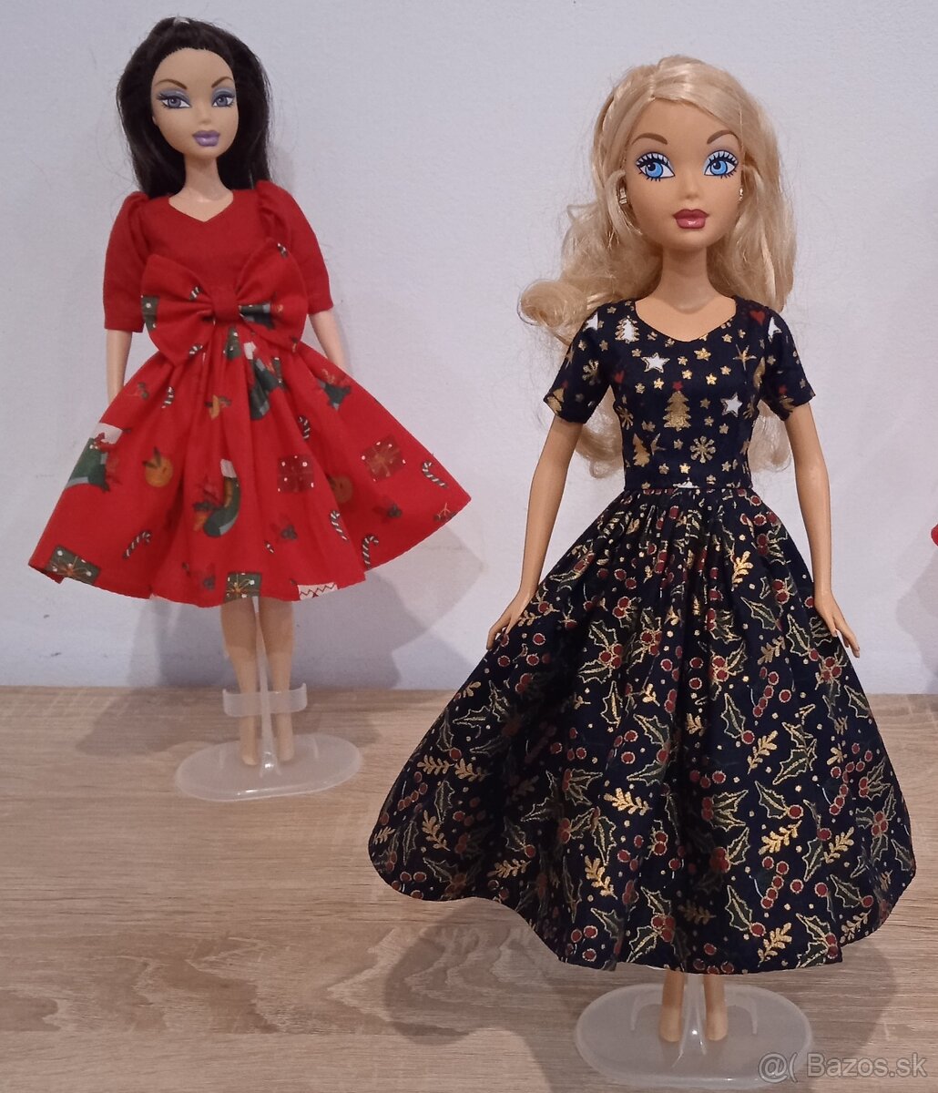Barbie -vianocne šaty pre Barbie - 9