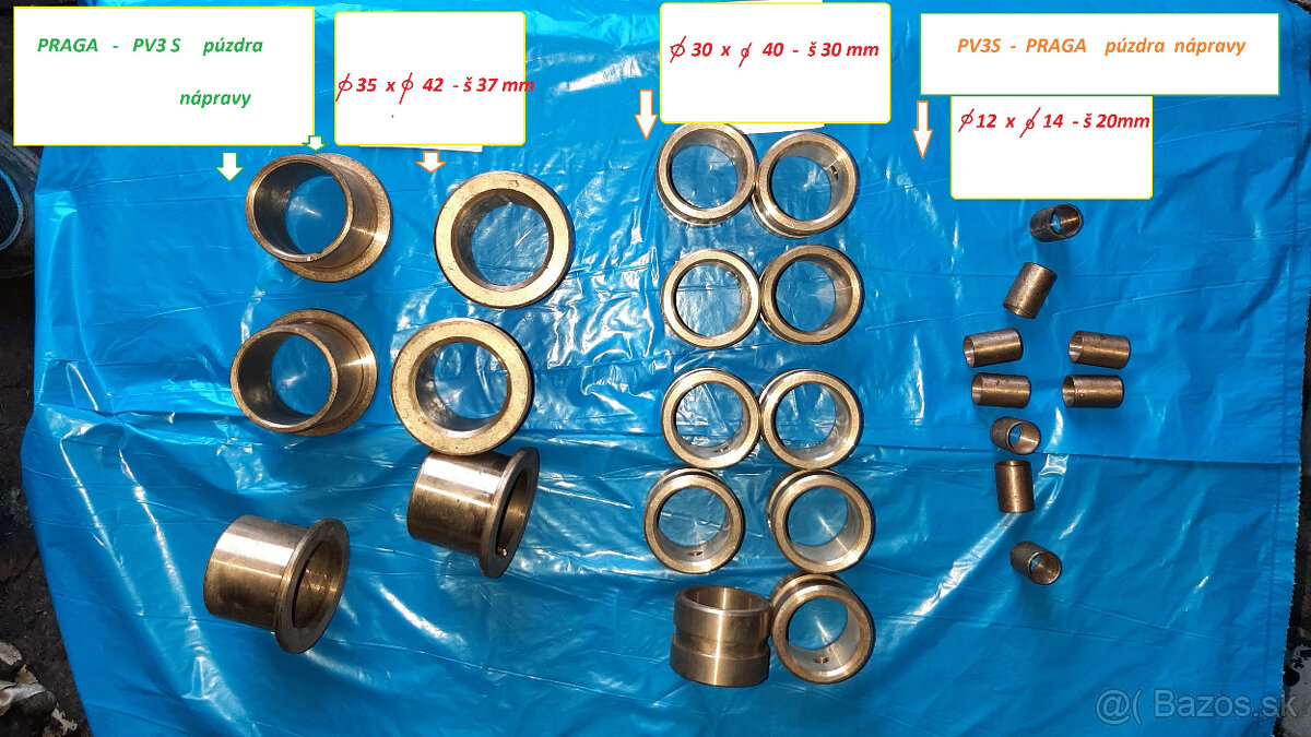 Ložiská 6222 - C 3 ZVL , 6213 - ZKL, puzdra klzné,Kardany - 9