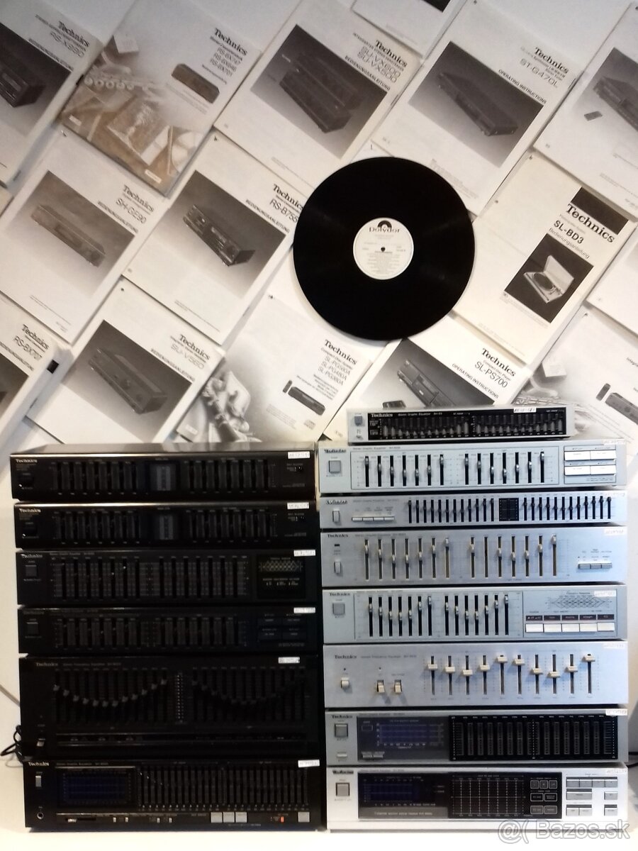 2x7 pasmovy striebor. Equalizer TECHNICS SH-Z250 Japan, AE41 - 9