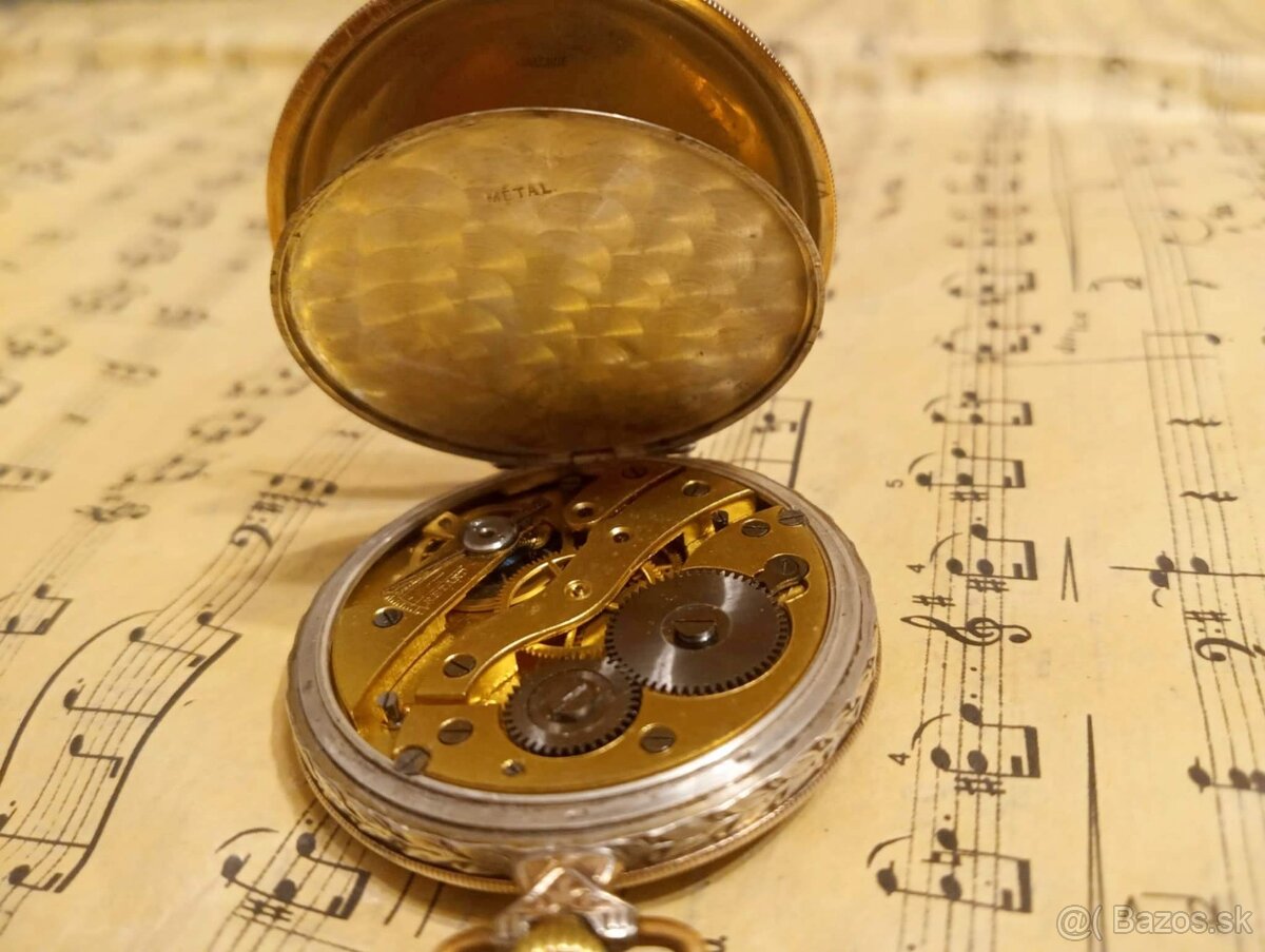 Strieborné ART-DECO hodinky v peknom stave - 9