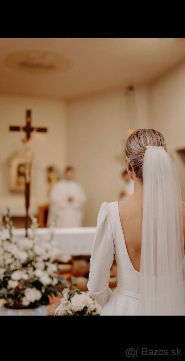 Svadobné šaty, veľkosť 36/38 - 9