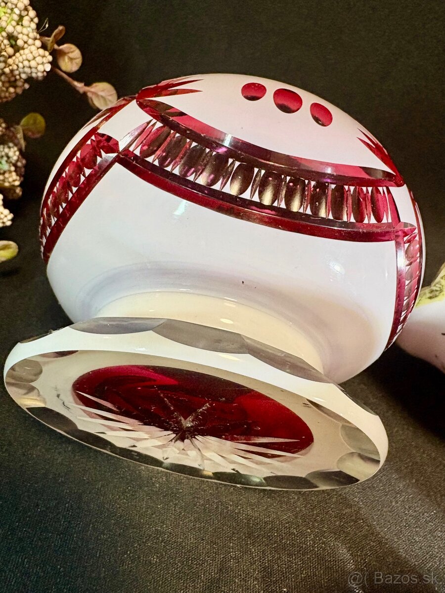 Doza a svietnik prekladané sklo 2 kusy - 9