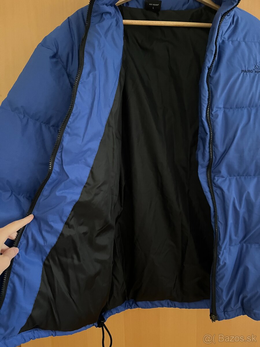 Modrá pánska páperová bunda - 9