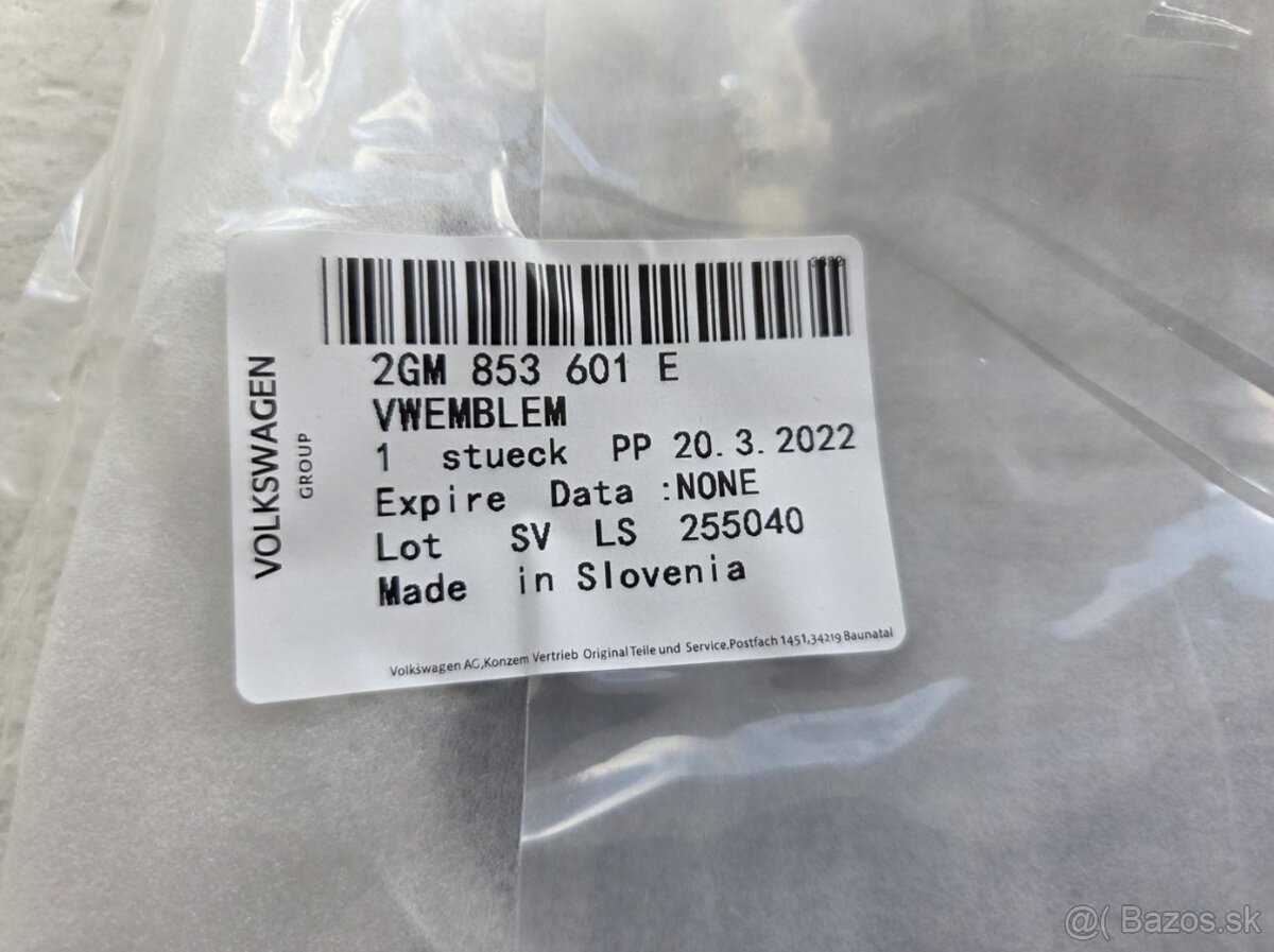 VOLKSWAGEN predny znak pre modely s adaptivnym tempomatom - 9