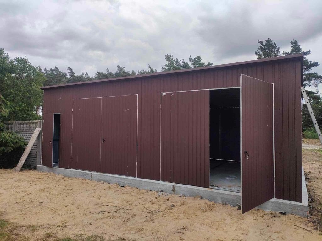 Plechová montovaná hala 9x7m – sklad krmiva, dielňa, garáž - 9