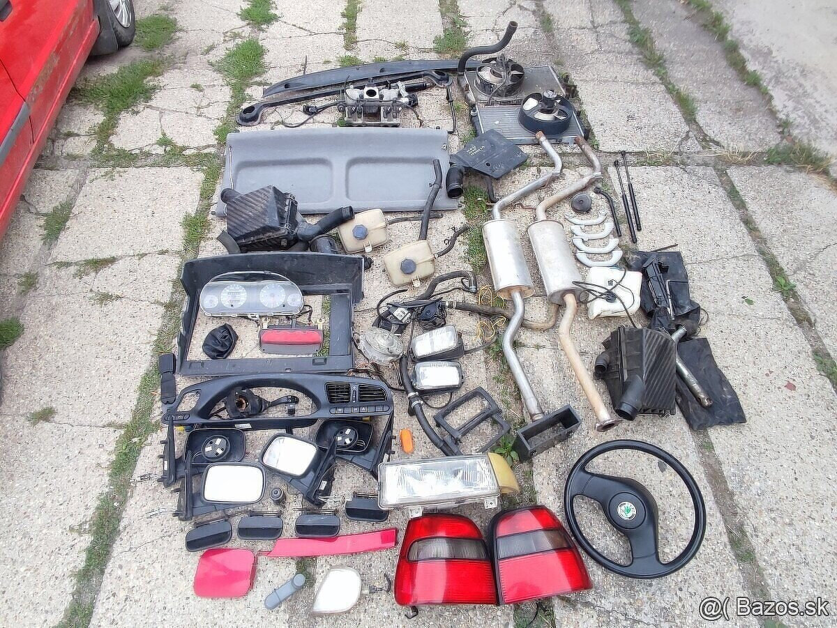 ŠKODA FELICIA,FAVORIT náprava,nápravnica,kolesá,polos,tlmič - 9