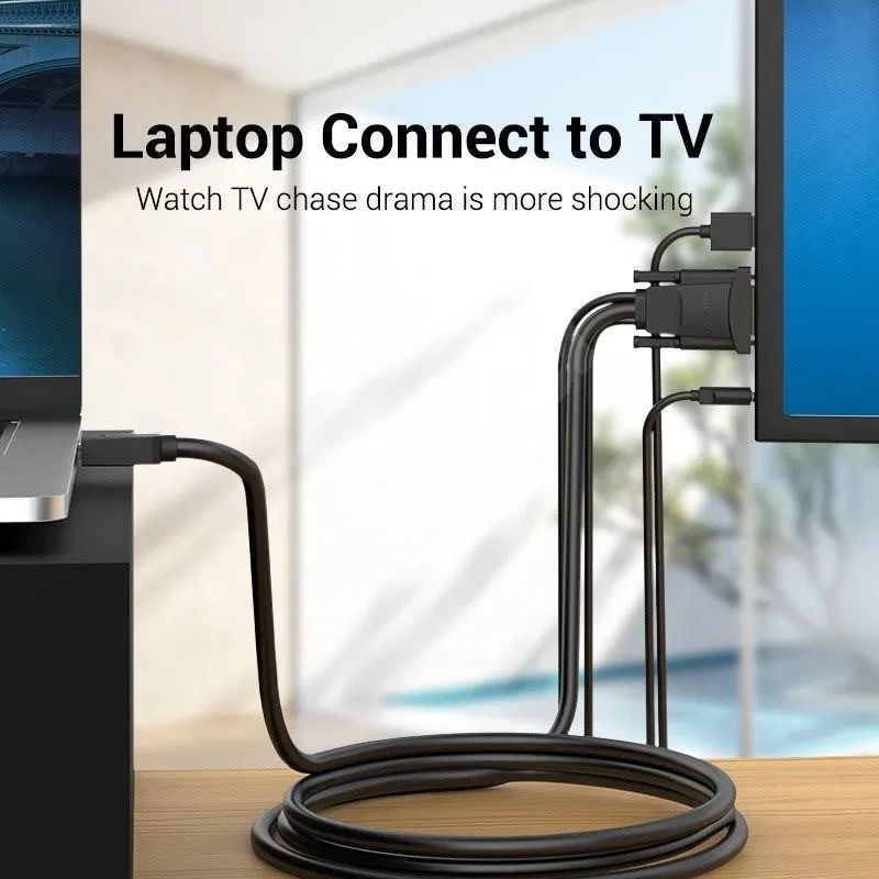 Vention HDMI→VGA s audio a USB napájaním, 2 m - 9