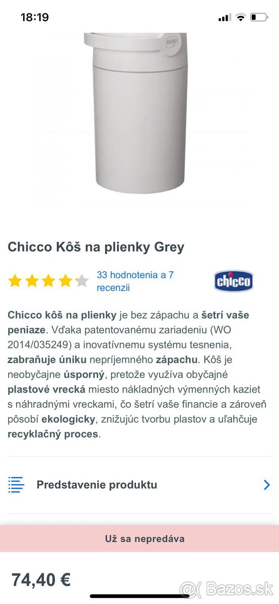 Kôš na plienky chicco - 9