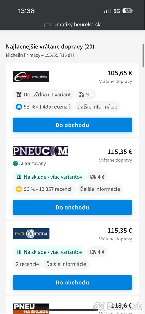 Michelin Primacy 4 195/55 R16 87H LETNÉ 4ks - 9