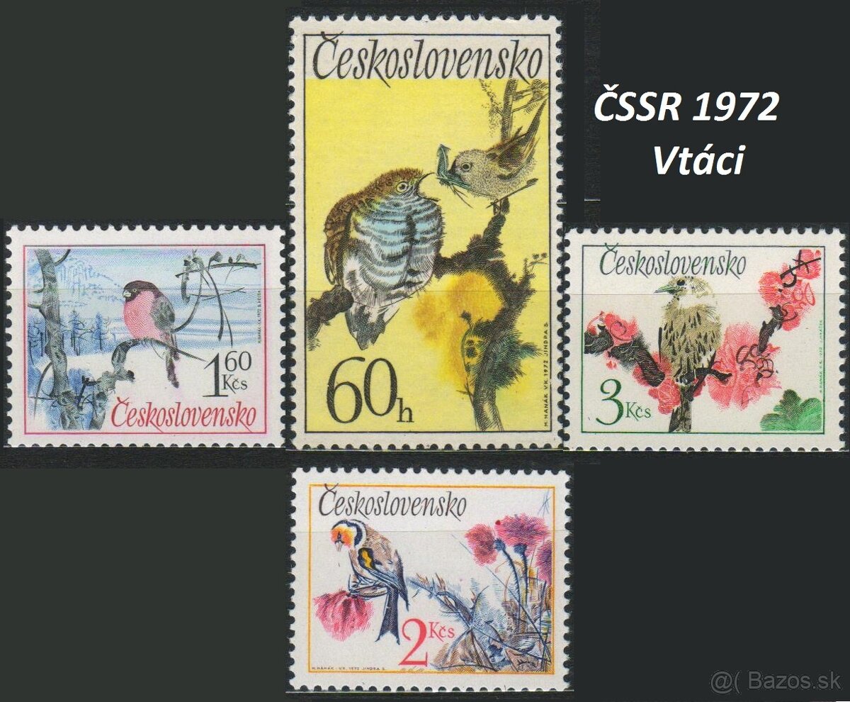 Poštové známky, filatelia: ČSR+ČSSR, slávne série B - 9