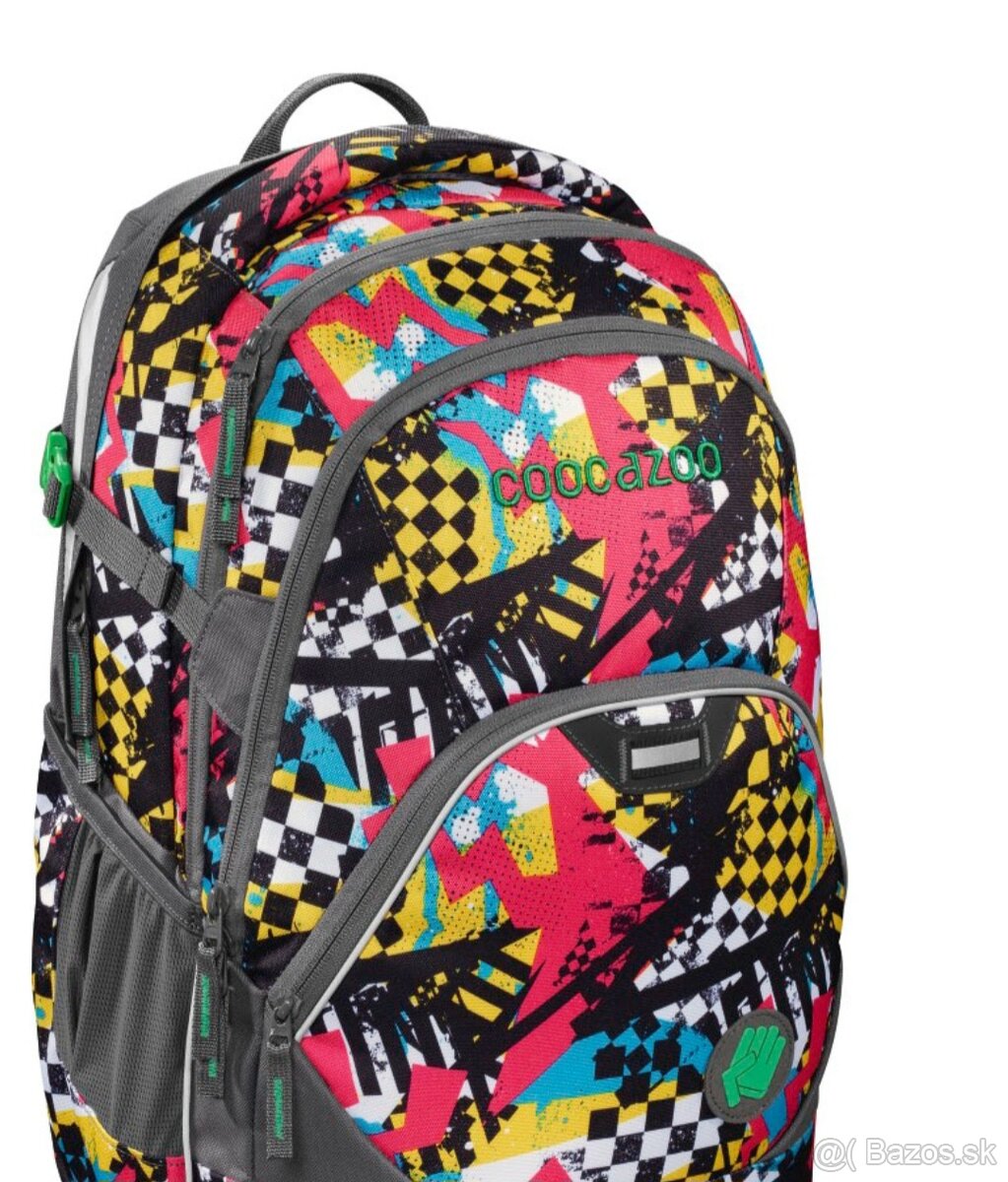 Školský batoh Coocazoo Checkered Bolts Blue - 9