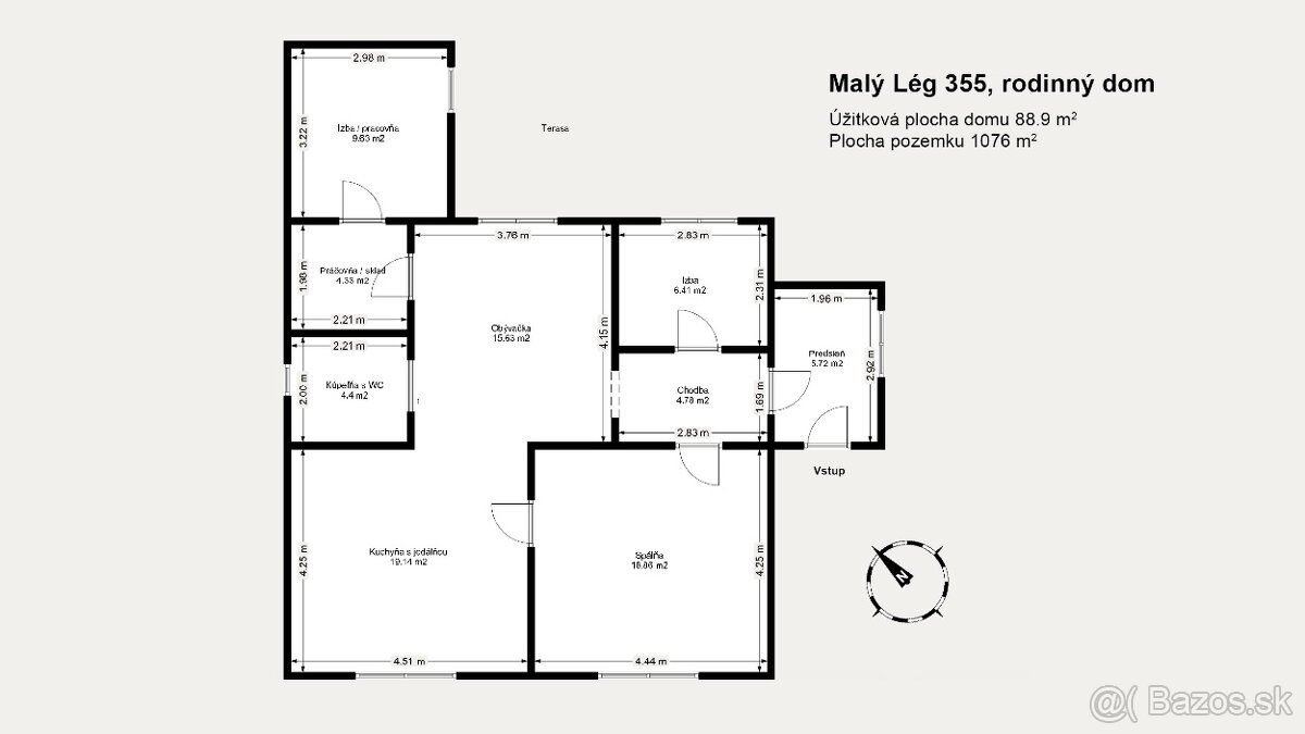 4-izb. RD v Lehniciach s 1076 m2 pozemkom - 9