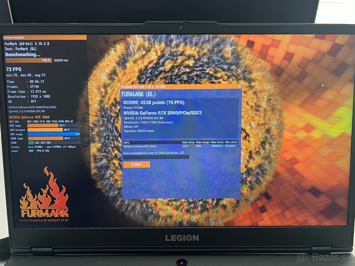 Herný notebook Lenovo legion - 9