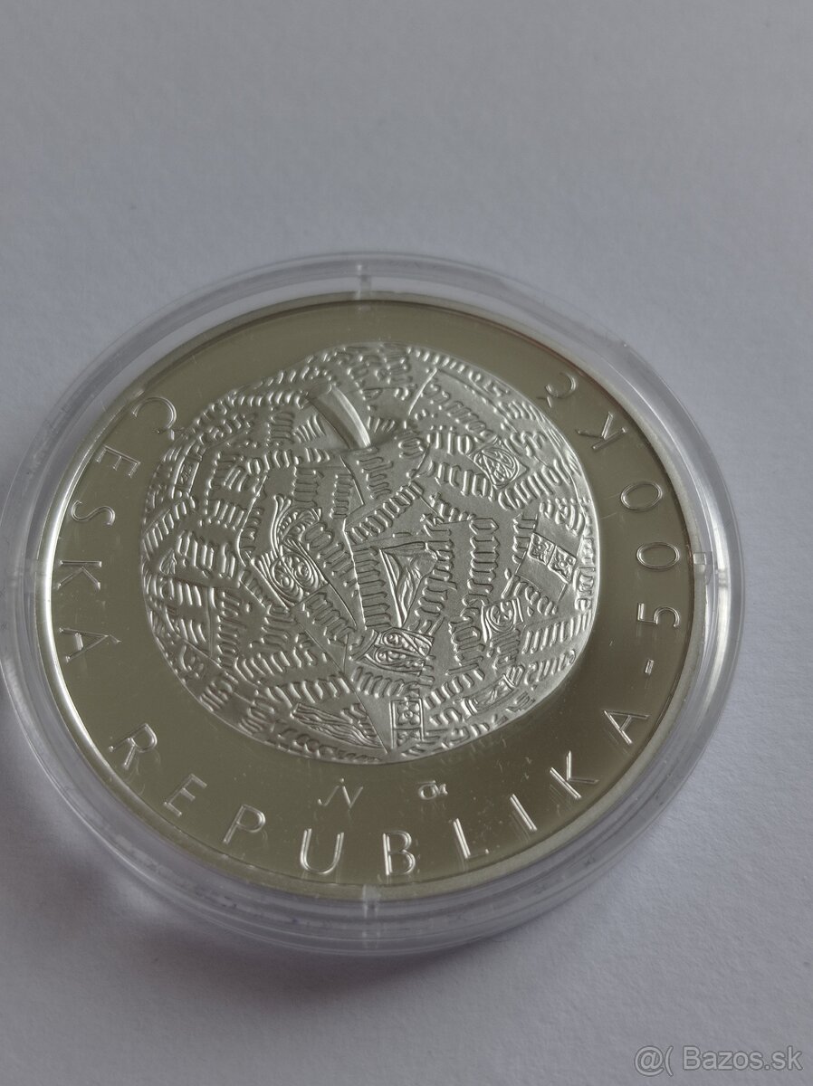 500 korún - PROOF / BK - ČNB - striebro - 9