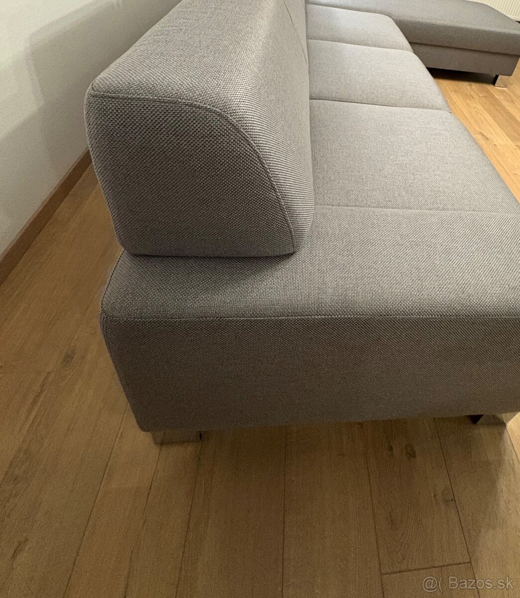 Rohová sedačka, sedacia súprava + taburet REZERVOVANÉ - 9