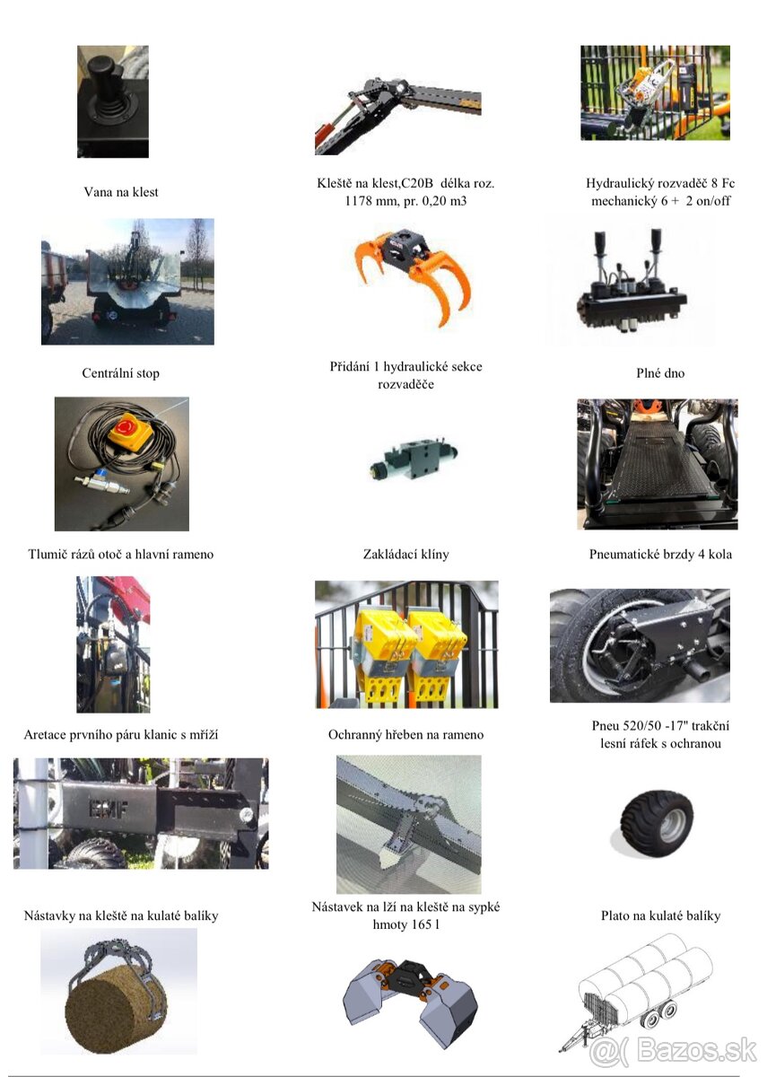 Vyvážačka- vývozka BMF12T2 s hydr. rukou - 9