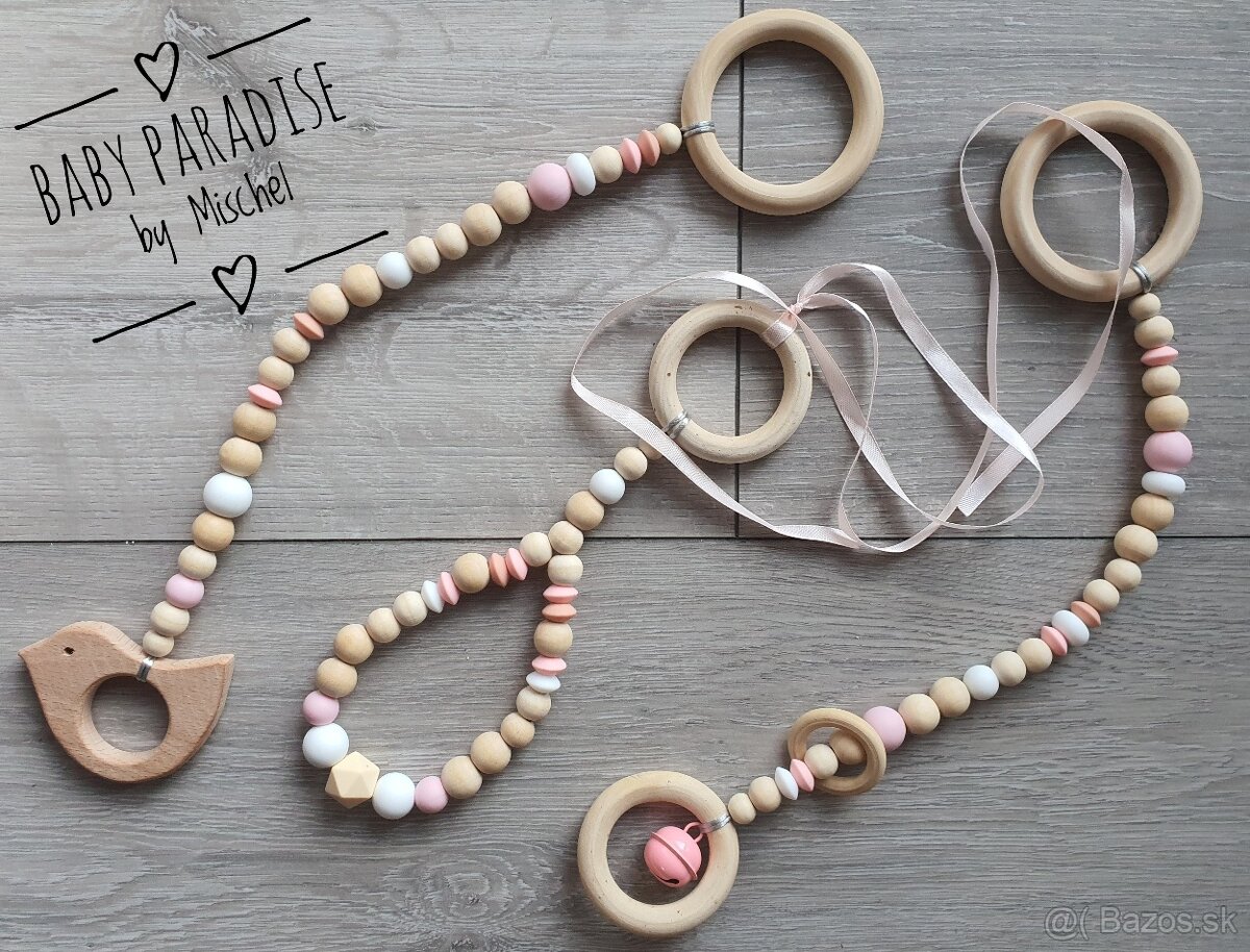 Drevená hrazda / hrazdička pre bábätko - 9