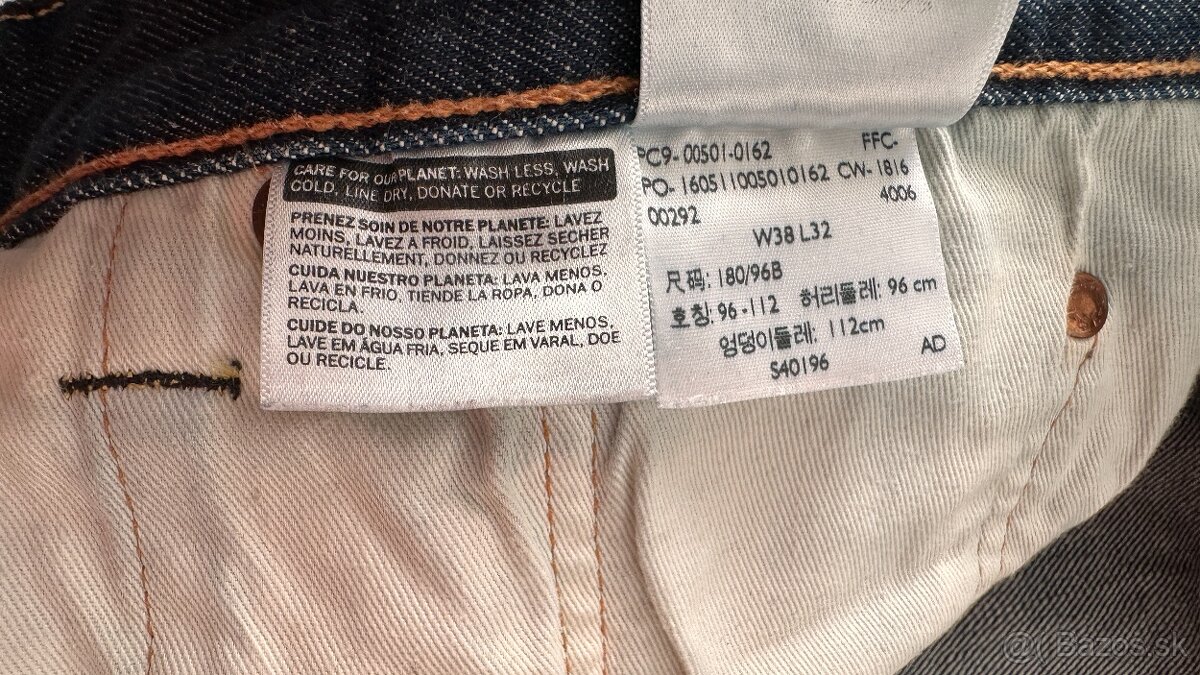 Nové pánske,kvalitné džínsy LEVIS 501 - veľkosť 38/32 - 9