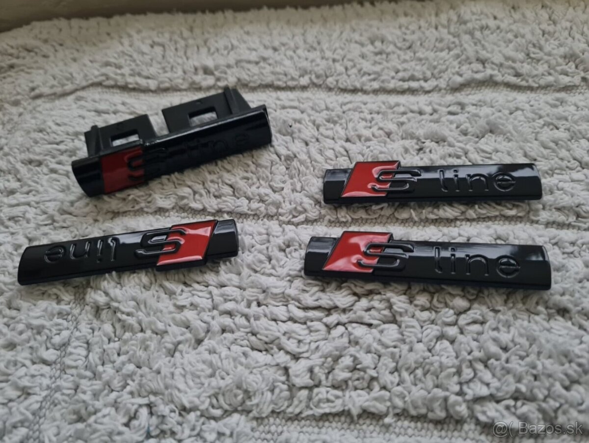 Cierne a sive Napisy S-LINE pre AUDI - 9