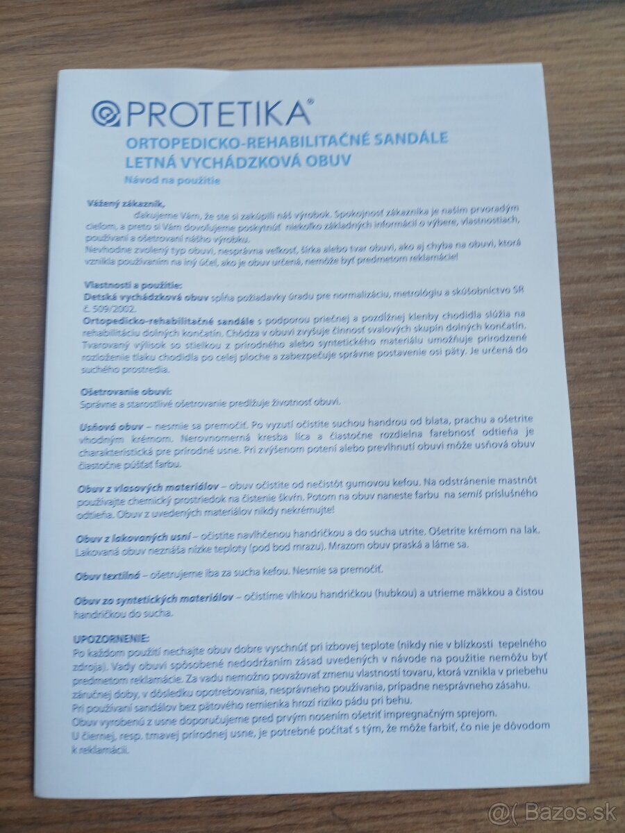 Ortopedické / Rehabilitačné sandálky Protetika detské 29 - 9