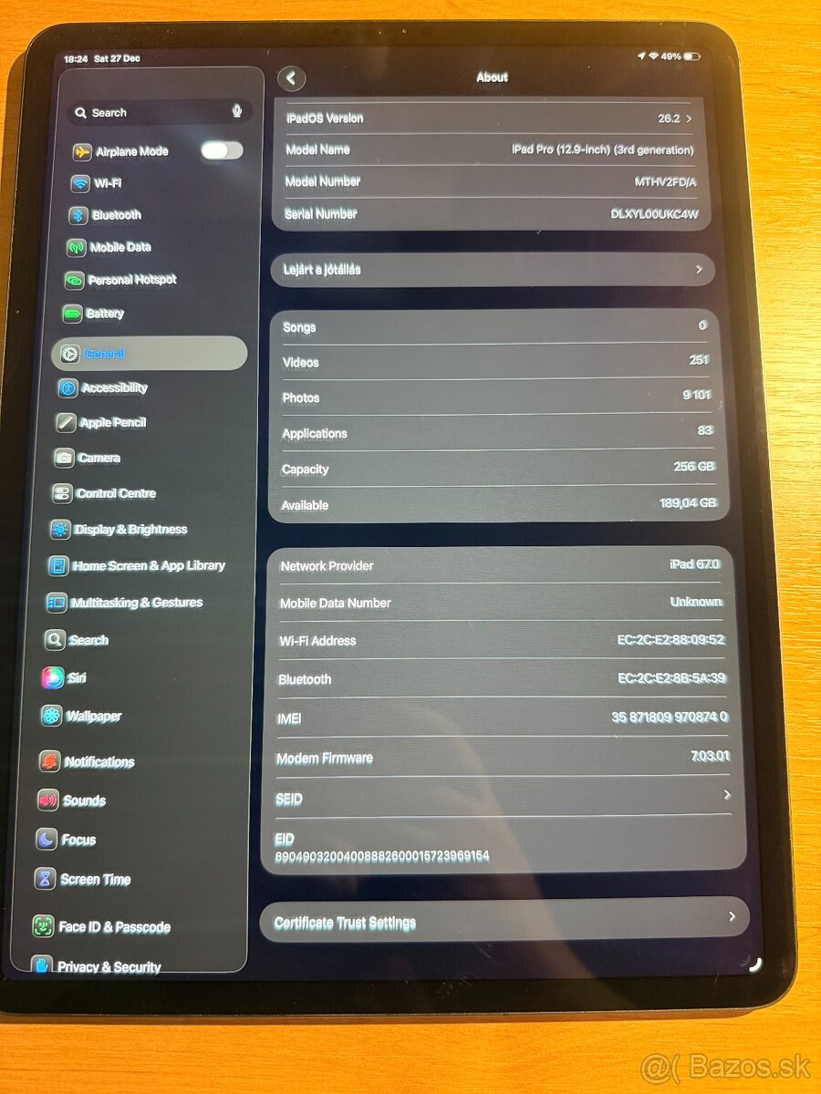 Apple iPad Pro 12,9 256Gb - 9