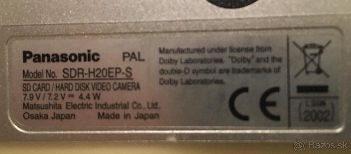 Videokamera Panasonic SDR-H20EP-S - 9