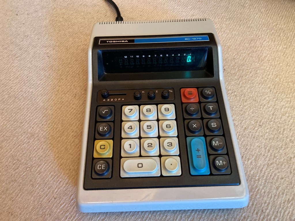 Stolná kalkulačka Toshiba BC-1270 retro 70. roky - 9