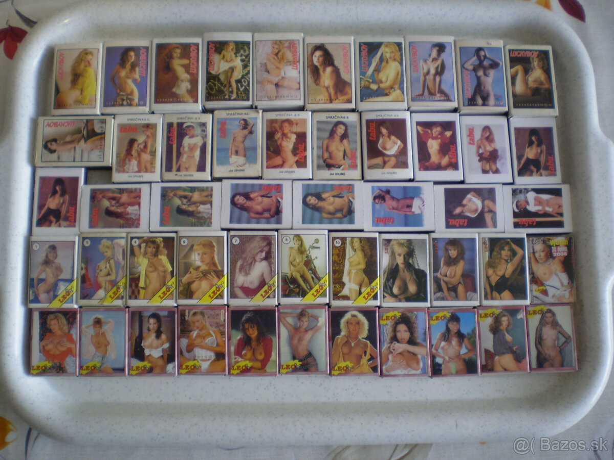 retro žolikové karty a zápalky - 9