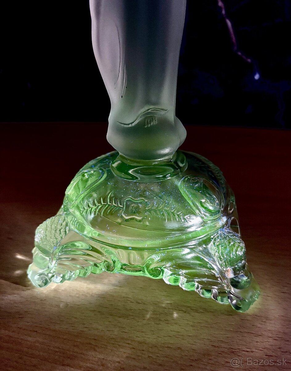 ART DECO svietnik Val Saint Lambert, TOP stav - 9