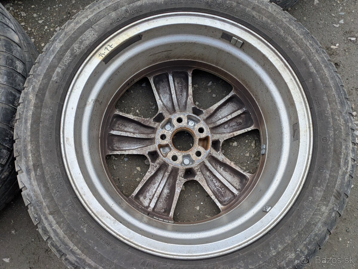 17" ALU kolesa Subaru 7Jx17 ET 48+pneu Bridgestone 215/55R1 - 9