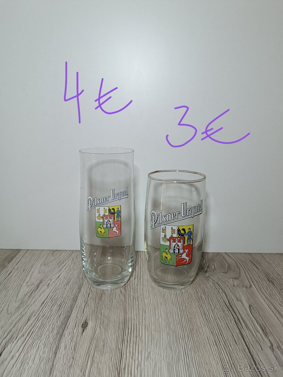 České pivové poháre 3 - 9