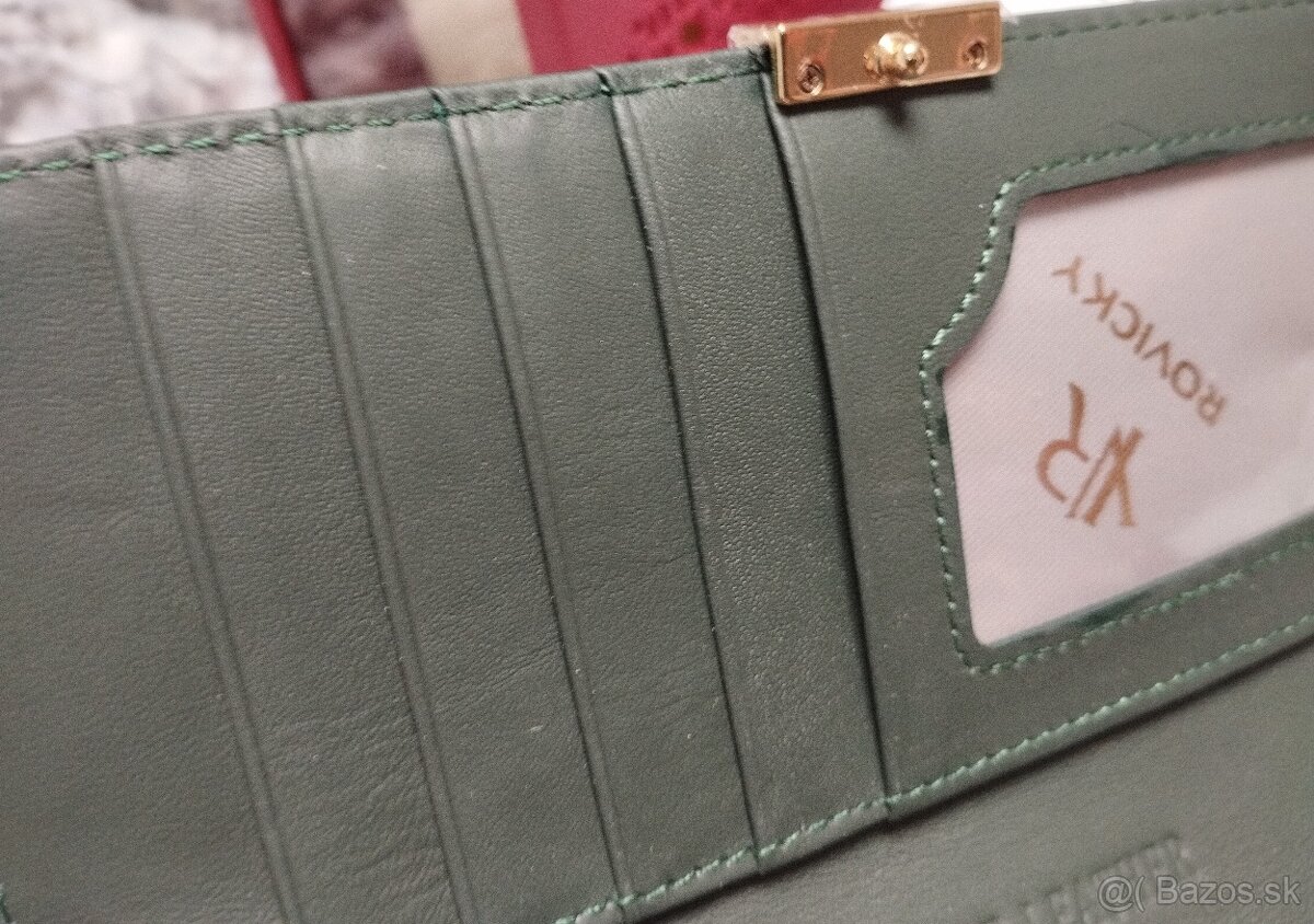 Kožená zelená peňaženka - 9