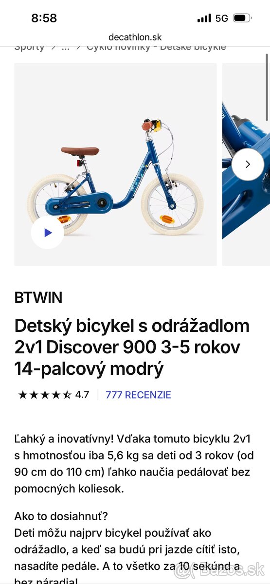 Bicykel btwin 14 - 9
